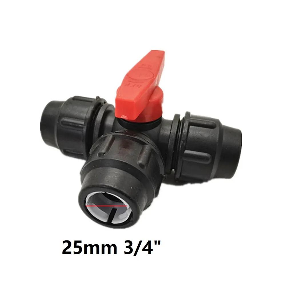 Three Water Adaptor Home Improvement With Control Pipe Connector Water Adapter 1pc 20/25/32mm Black Quick-connect