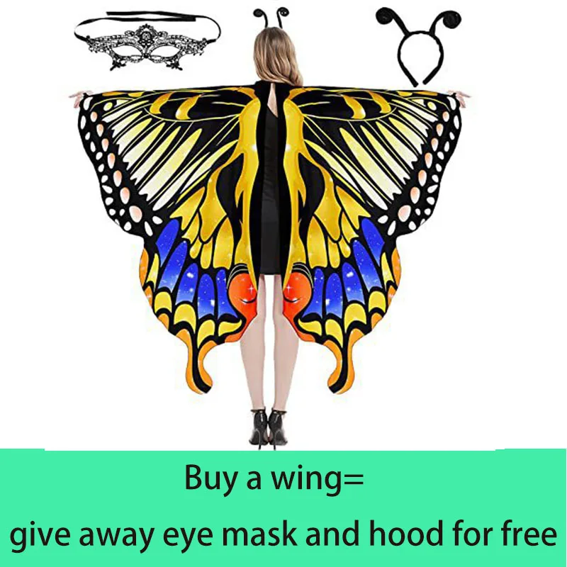 

Hot selling new 012butterfly cape cape Halloween gradient colorful belly dance decoration rotating butterfly wings