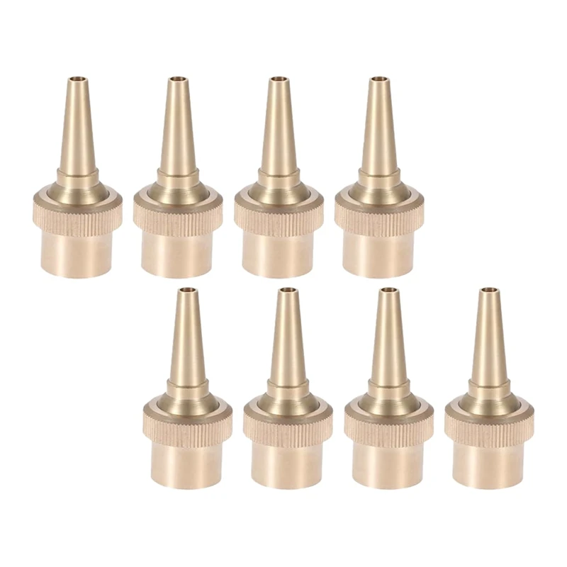 A96I-8 PCS 1/2 Inch Brass DN15 Fountain Nozzle Water Fountain Spraying Adjustable Direction Jet Fountain Heads