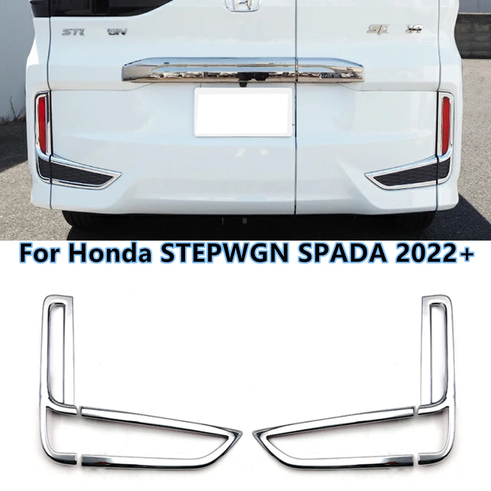 Chrome Rear Bumper Fog Light Cover Trim Frame Decoration For Honda Stepwgn Spada 2022+ Car Styling Auto Accessories