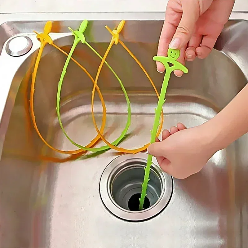 1PC Pipe Dredging Brush Bathroom Hair Sewer Sink Cleaning Brush Drain Cleaner Flexible Cleaner Clog Plug Hole Remover Tool