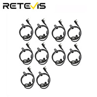 Retevis 10pcs 2Pin Earhook Earpiece Walkie Talkie Earphones For Retevis RB618 H777 RT622 Two Way Radio For Kenwood/Baofeng