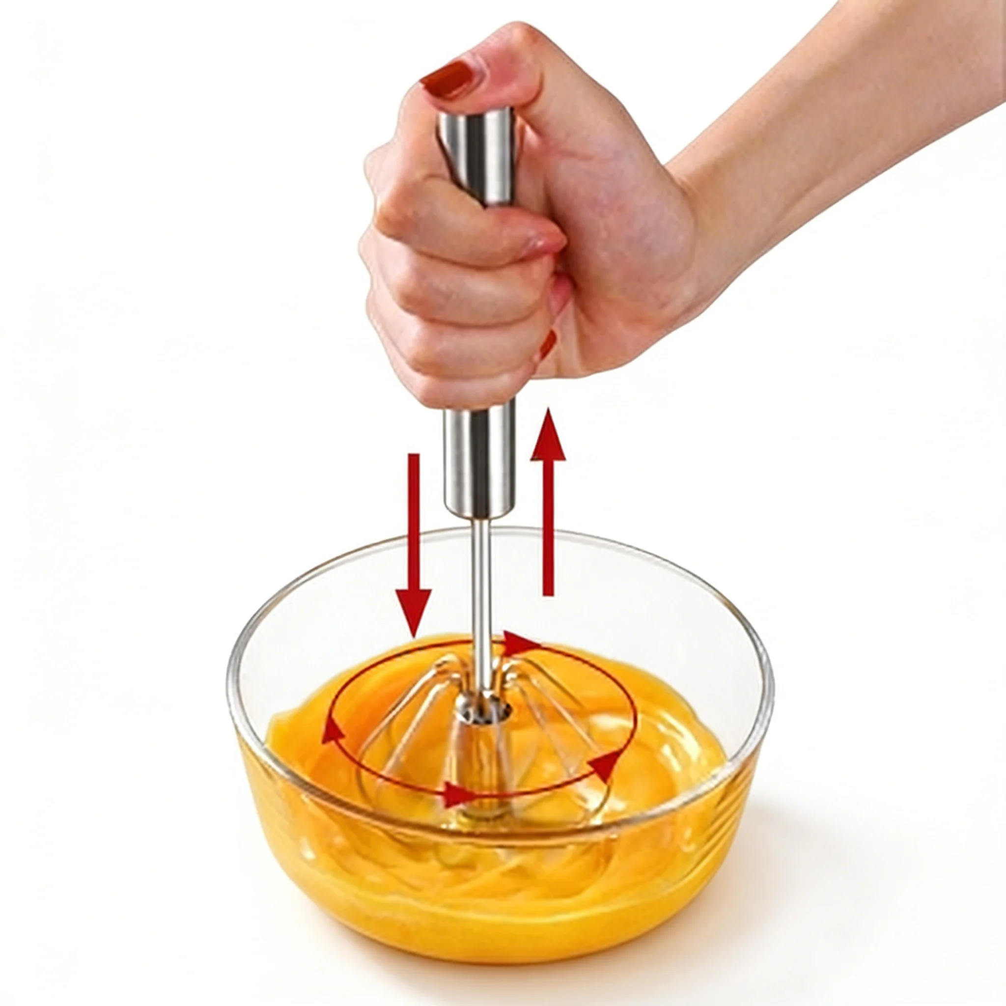 Semi-Automatic Egg Cream Mixer - Labor-Saving Handheld for Baking Cake Dessert Making - Image 2