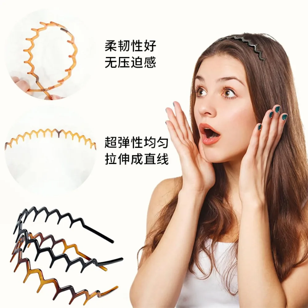 New Headband Hair Comb Zigzag Band Notched Headband Woman Man Girl Birthday Gift Rescue Broken DIY Hair Accessories Заколки
