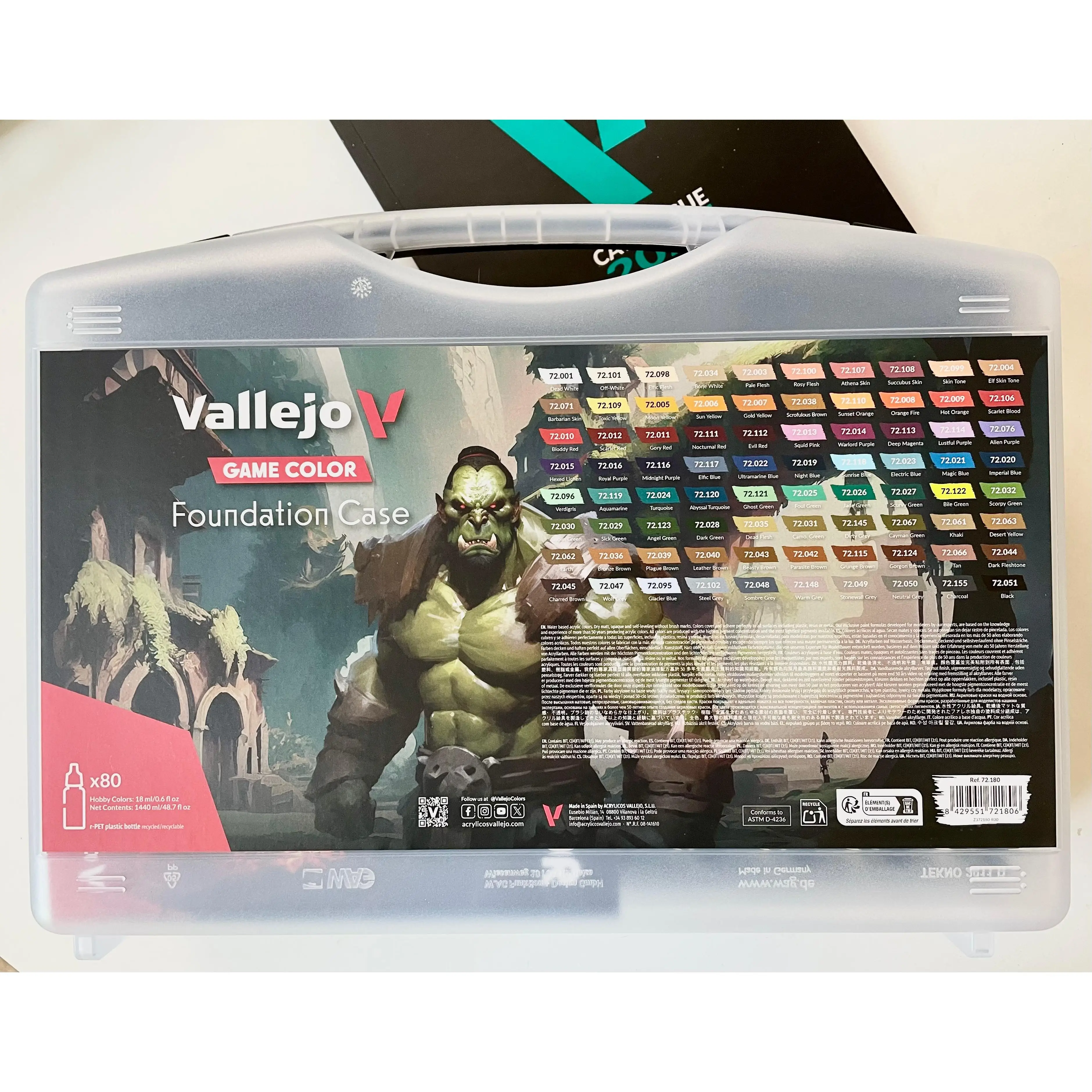 Vallejo Game Color 72180 Foundation Case (80x18ml)