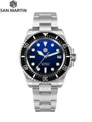 San Martin 40mm 3H NH35 Date Men Diver Watch Mechanical 300M Waterproof Wristwatches BGW-X1 Super Lume Reloj Hombre SN0111GA-3