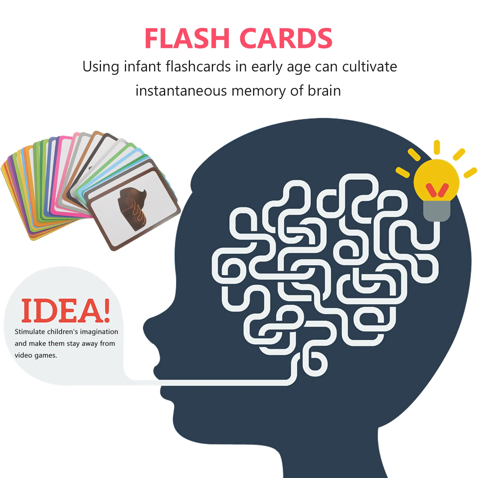 4 Boxes Early Education Cards Toys Learning Infant for Development Portable Toddler Paper Kids Talking Flash Child Cognitive