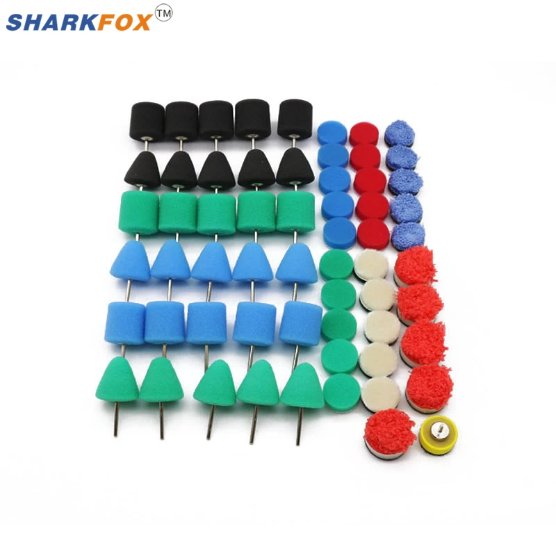 Sharkfox Mini Polishing Kit For Car Beauty Detailing Polisher Extention Tools Car Polishing Pad Kit for Rotary Polisher