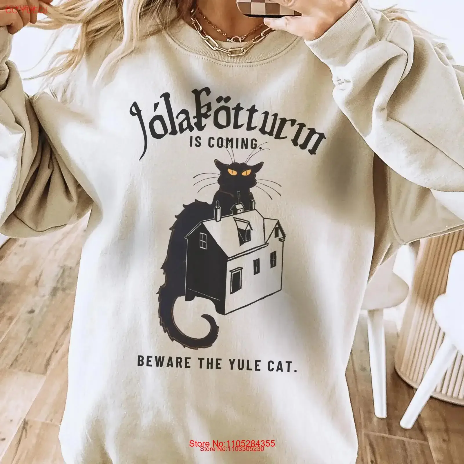 Jolakotturinn T Shirt The Yule CaT Beware Christmas Krampus Holiday Winter Solstice Icelandic Folklore Dark Academia vintage
