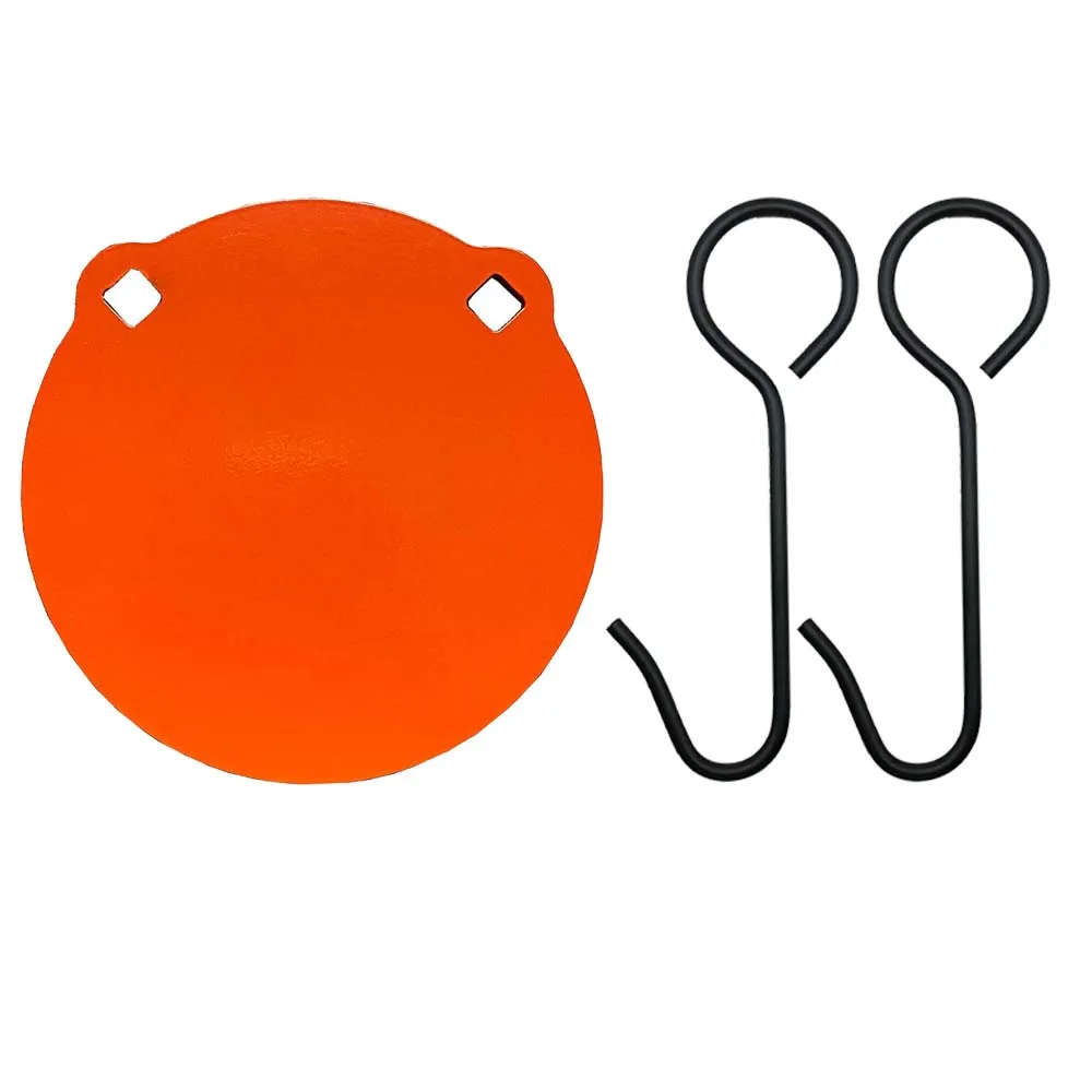 

AR500 Steel Shooting Target Thickness: 3/8"(9.53mm) Orange with Two Hangers 6 Inch/15CM