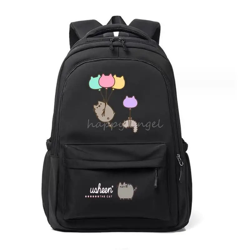 New Fat Cat Backpack Sweet Soft Large Capacity Student Schoolbag College Students Patchwork Laptop Simple Mochilas 4 Color