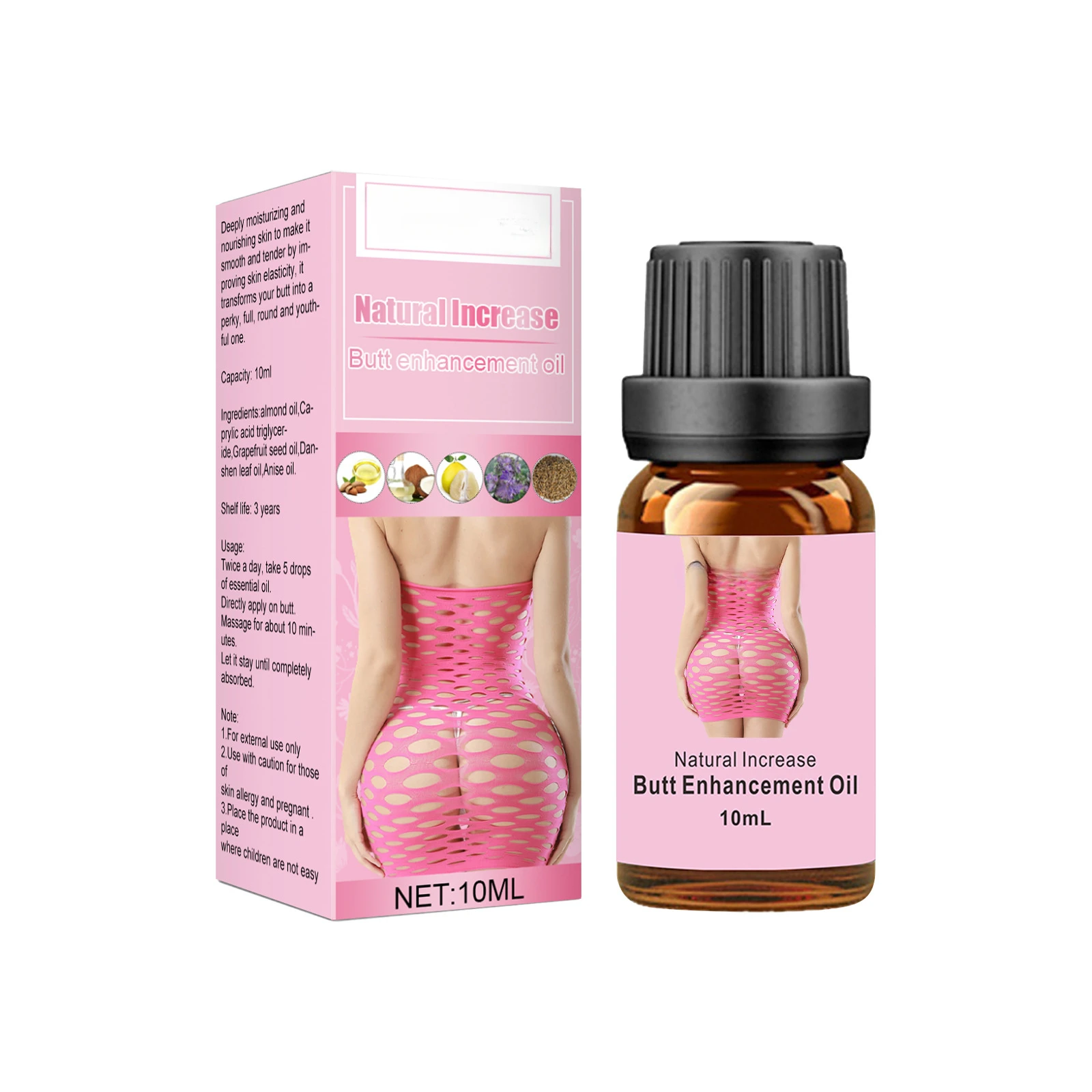 10ml Fast Hip Growth Oil Hip Enlargement Essential Oil Shapes and Enhances Hip Lifting Firms and Firms Hip Lifting