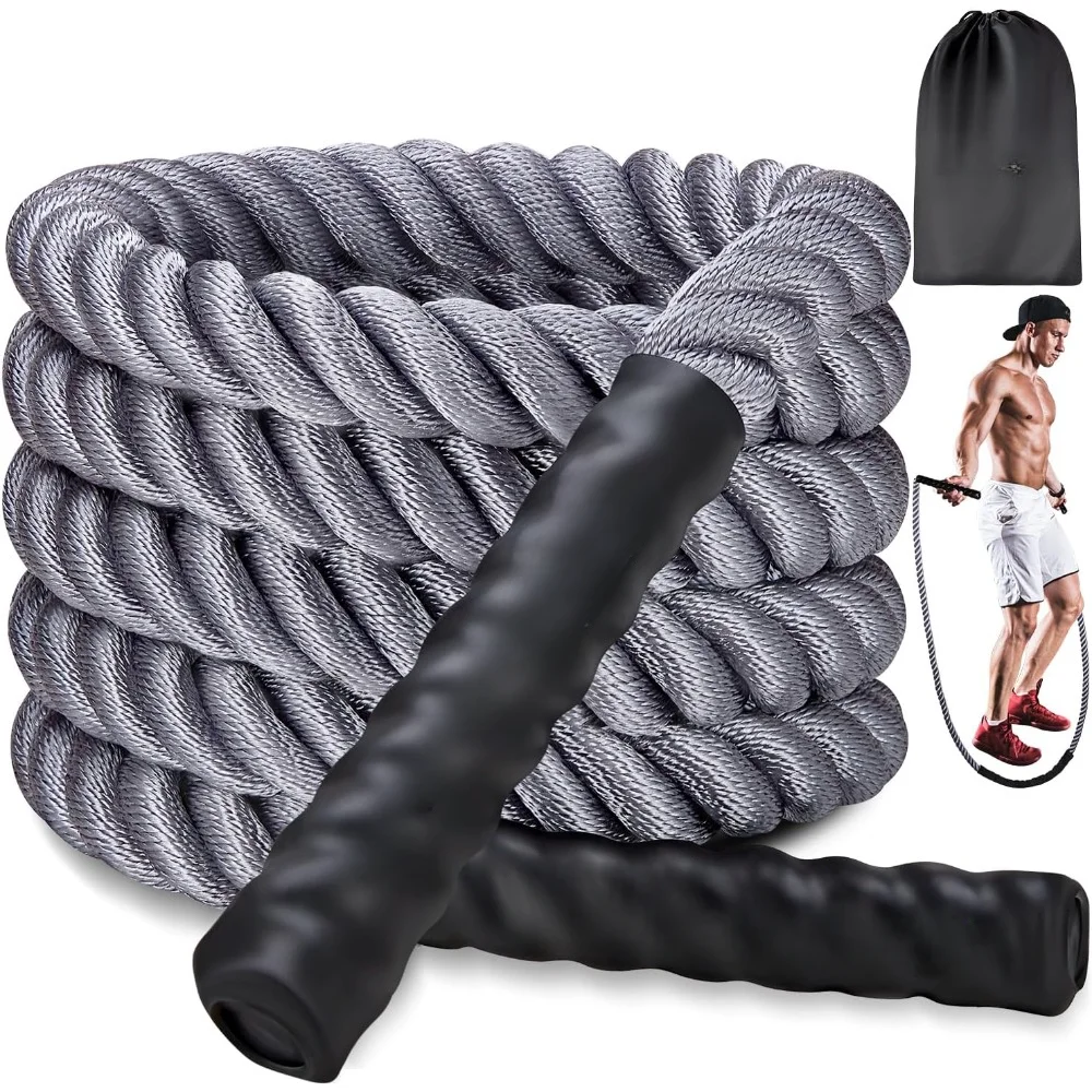 Jump Rope, Weighted Jump Rope for Fitness, Workout Equipment for Men & Women, Adult Heavy Workout Rope for Improve Strength