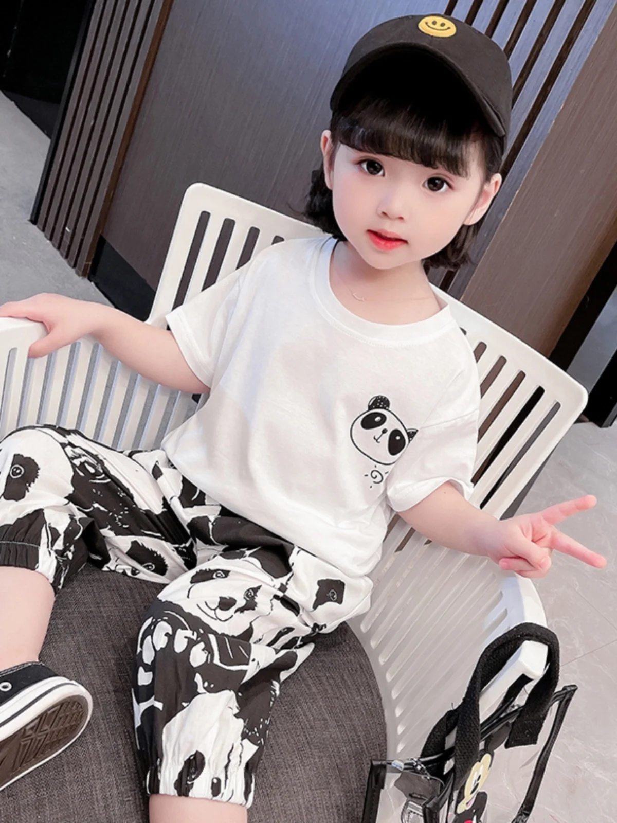 Faionable Conjunto de traje de verano para niñas pequeñas Conjunto de dos piezas para niñas Moda coreana Sle bordado l Cintura Crop P...