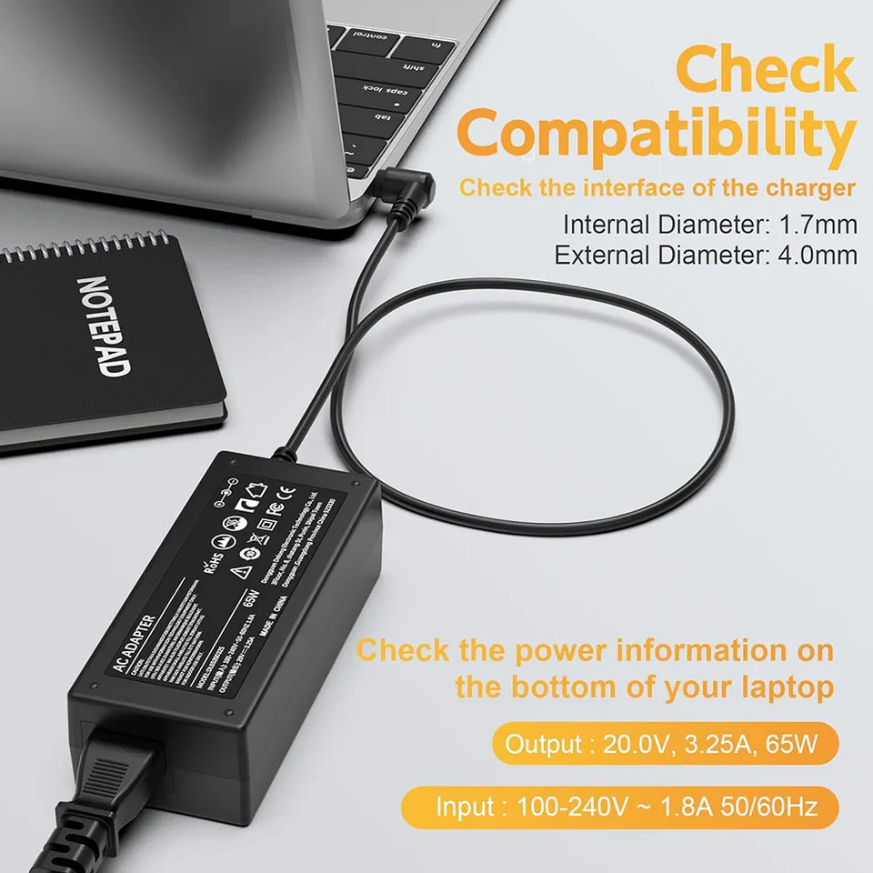 65W ノートパソコン充電器 Lenovo IdeaPad 3 5 Flex 4 5 6 1470 1480