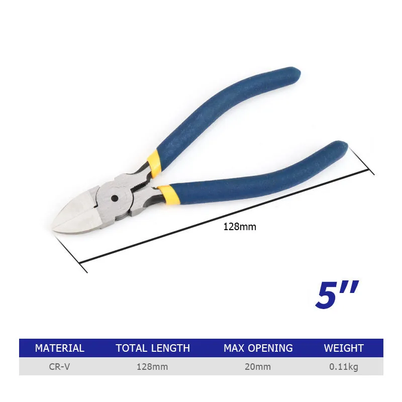 REIZ Diagonal Cutting Pliers 5 6 7 Inch Wire Stripping Tool Side Cutter Cable Burrs Nipper Electricians DIY Repair Hand Tools