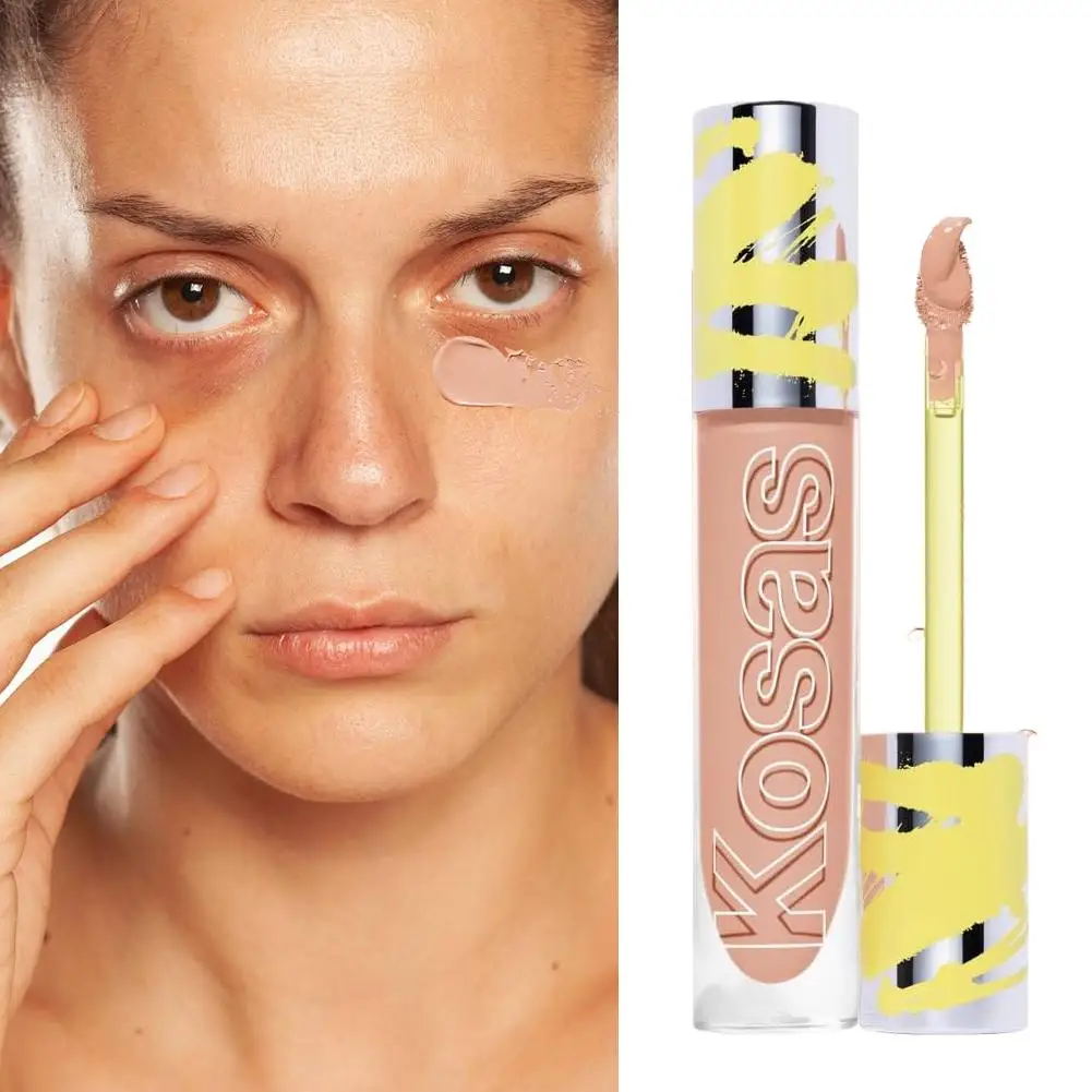 Corretivo Líquido de Longa Duração, Hidratante e Suave para Olheiras e Marcas de Acne, Maquiagem Diária para o Rosto em Várias Cores, Sem Efeito Pastoso