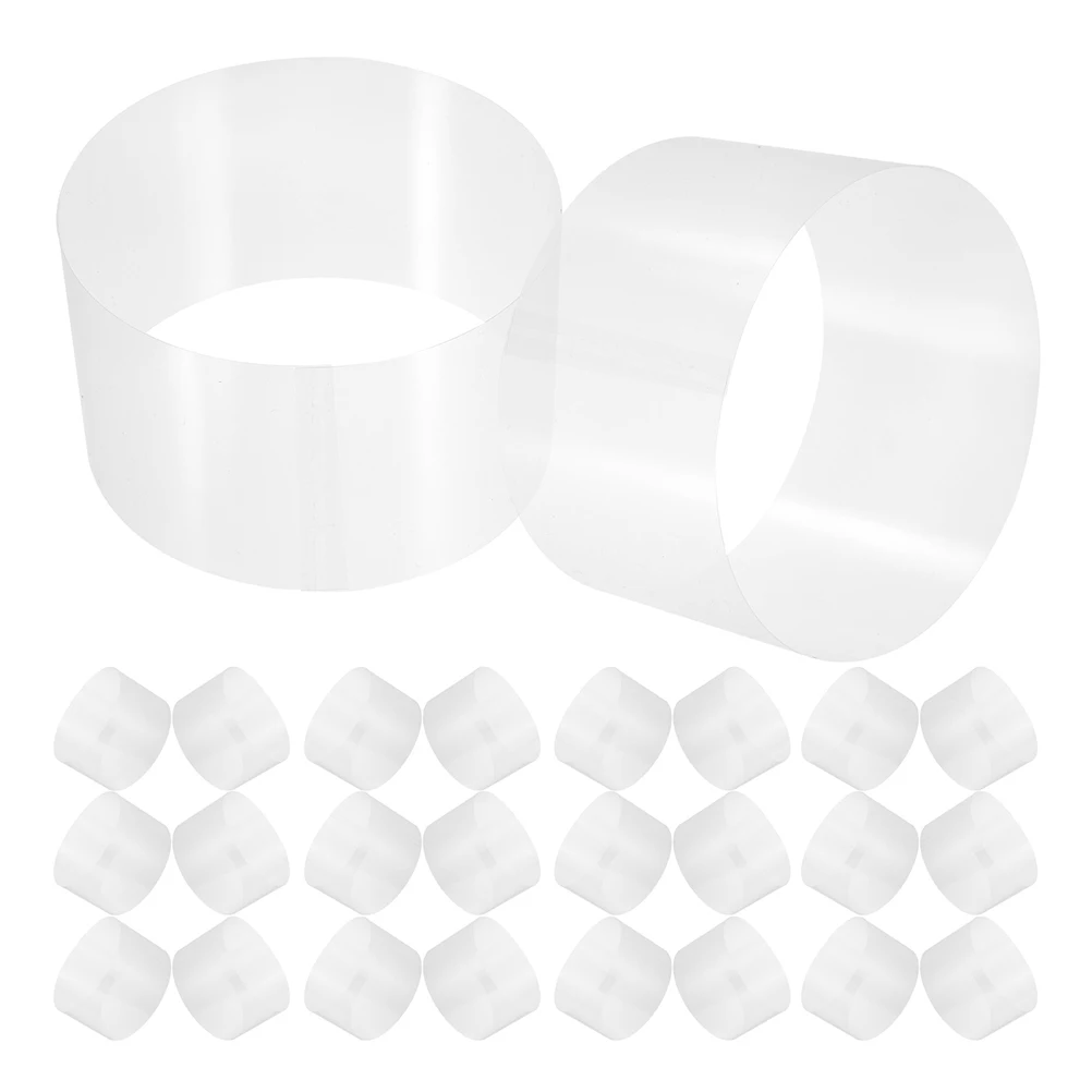 

100 Sheets Cake Collars Thick Mousse Plastic Clear Self Adhesive Strips for Cake Decorating Birthday Party Supplies
