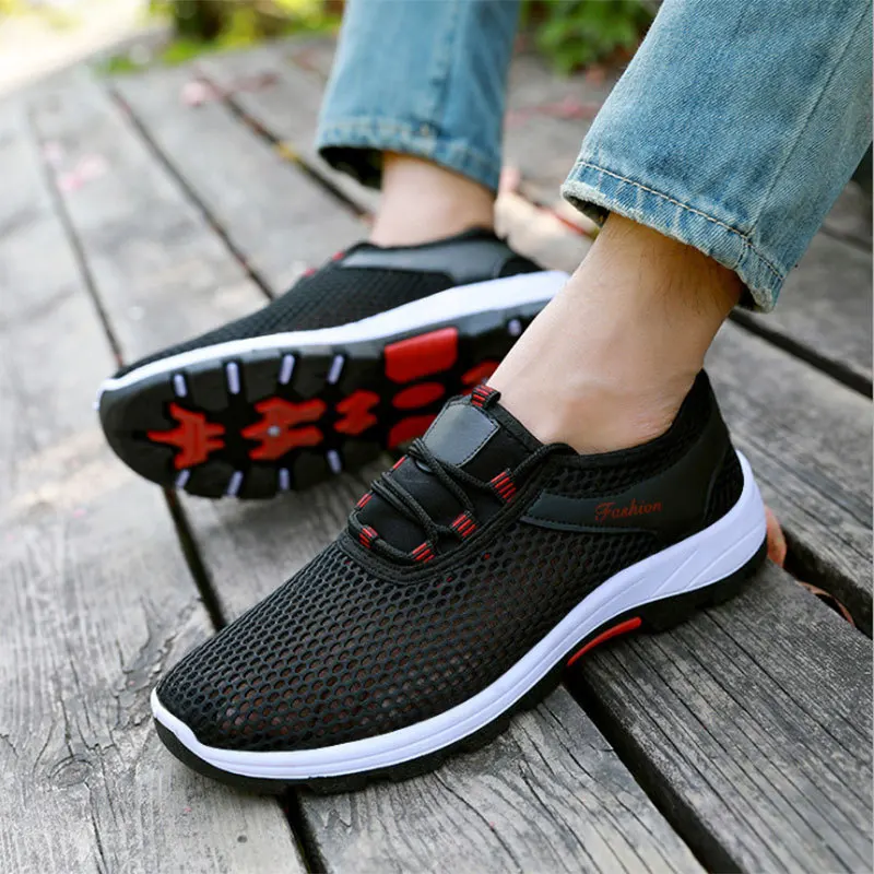 Men's Sneakers 2022 Summer Fashion New Breathable Shoes Versatile Front Lace Up Fashion Running Shoes Men's Shoes