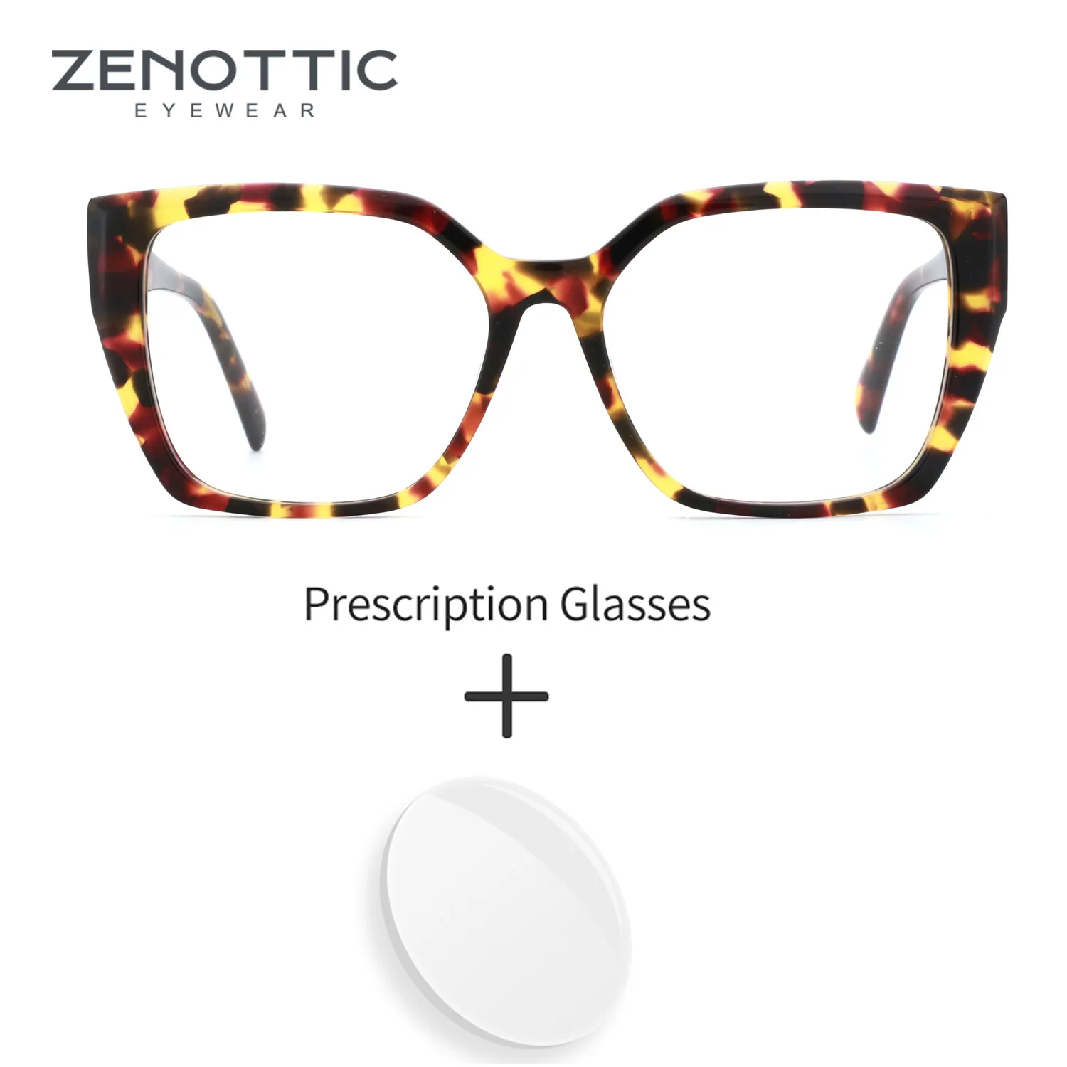 

ZENOTTIC (размер M), Новое поступление 2025, женские квадратные очки по рецепту, оптические очки ручной работы из ацетата с бабочкой