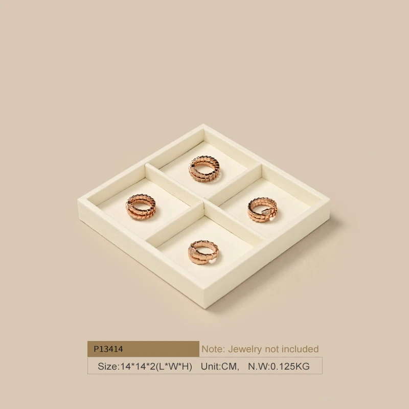 NONE Woodten Schmuck Display Prop Tray frei kombiniert beliebte Schmuck Display Stand Aufbewahrung stablett Ring Ohrring Halskette Organizer Set 3