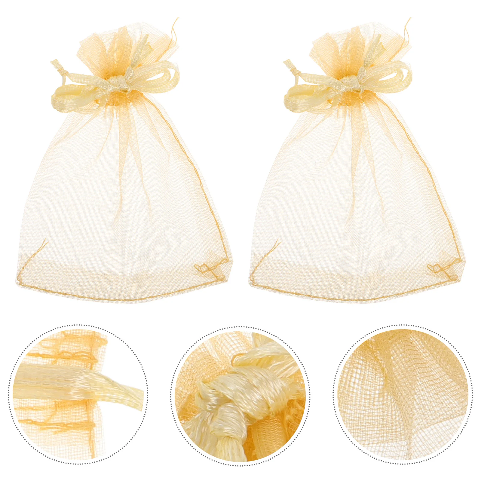 100 Pcs Drawstring Mesh Storage Bag Wedding Favors Pouches Organza Bags Gift Graduation Small for Jewelry