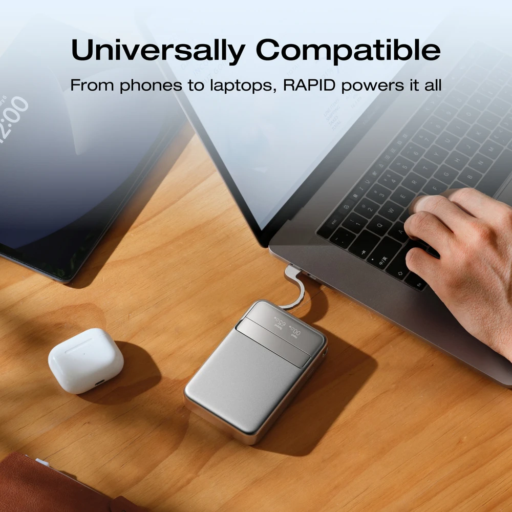 65W 10000mAh Rapid Portable  Magnetic Wireless Power Bank