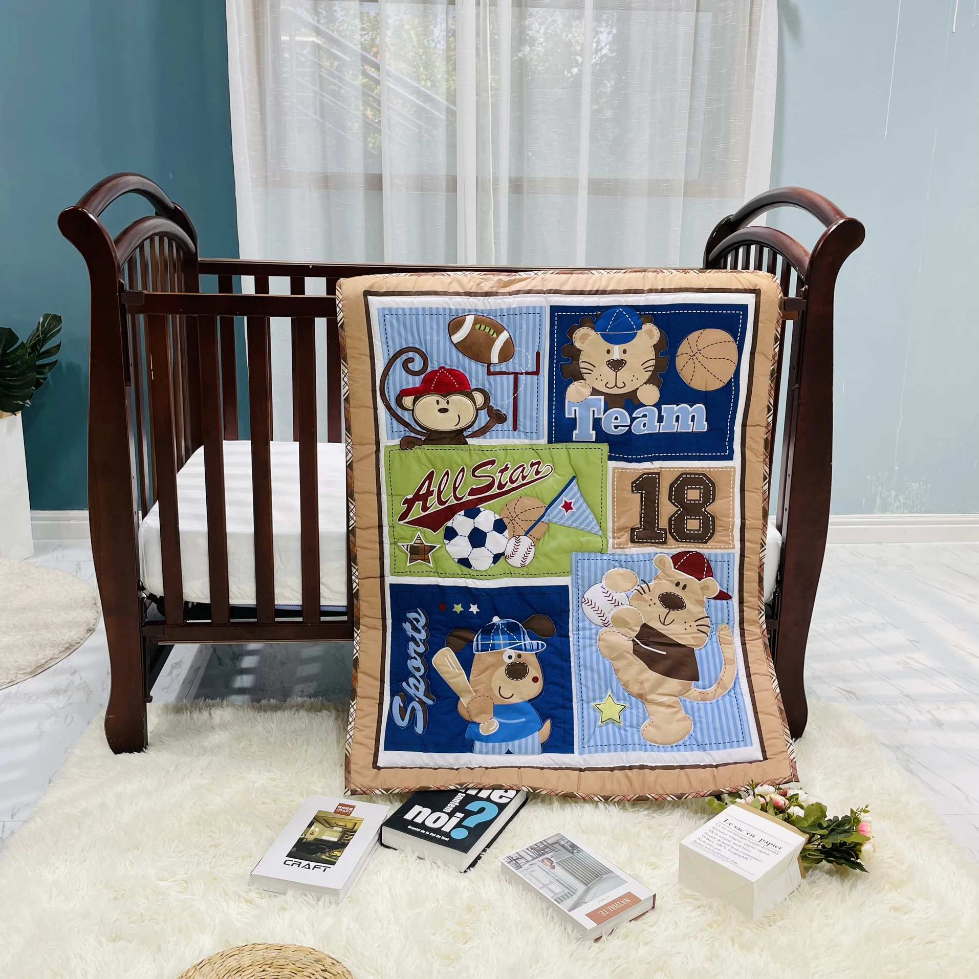 very cheep high quality on sale baby quilt/comforter/duvet blanket cute cartoon design warm hot sale new born infant mattress