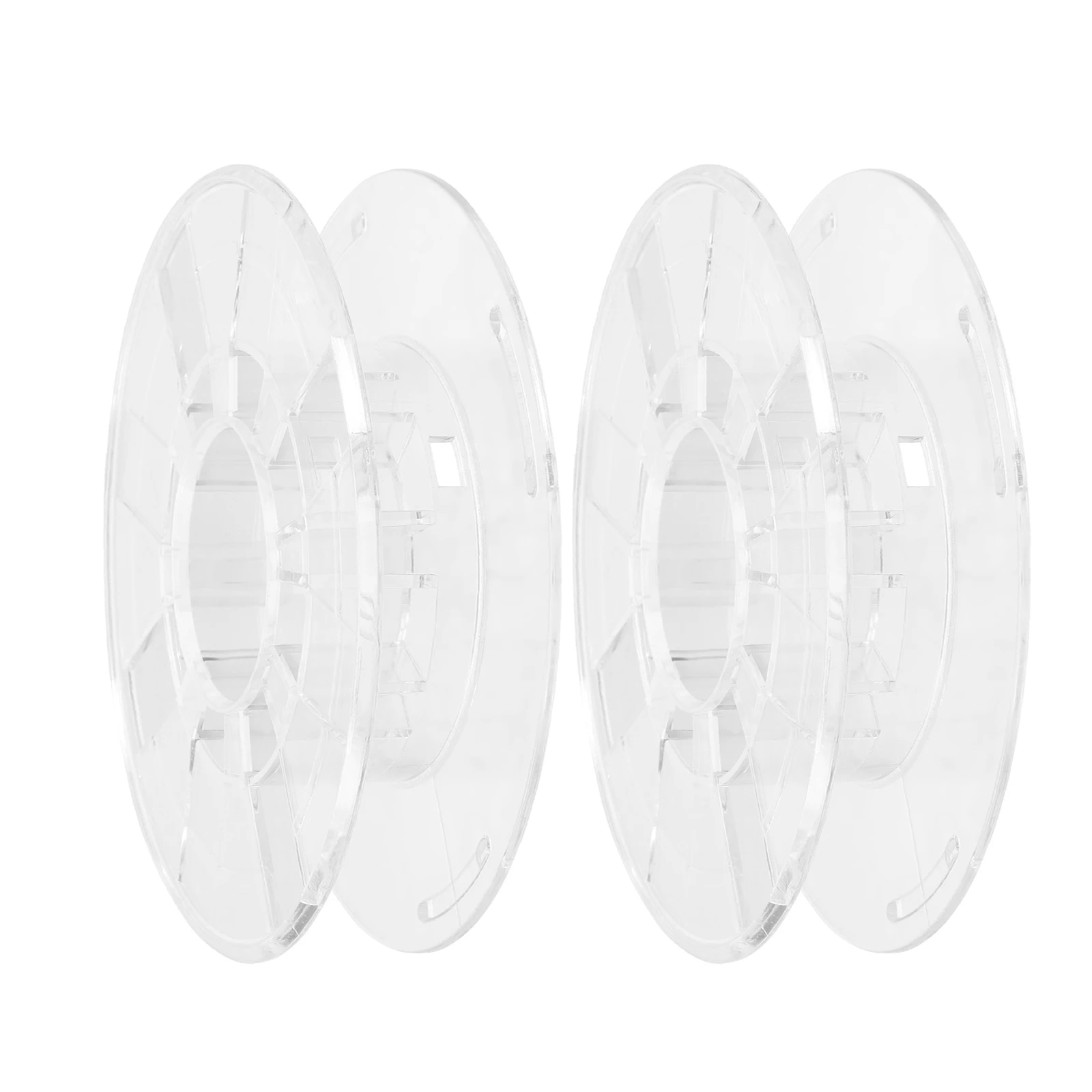 

2pcs Reusable Plastic 3D Printer Filament Spool Transparent Empty Reel Holder Lightweight Tangle-Free Filament Winder Rack For