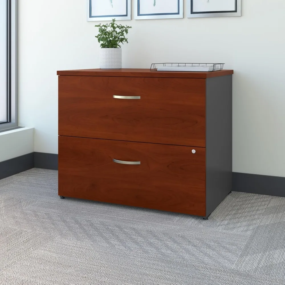 Series C 2 Drawer Lateral File Cabinet, Locking Document Storage for Home or Professional Office