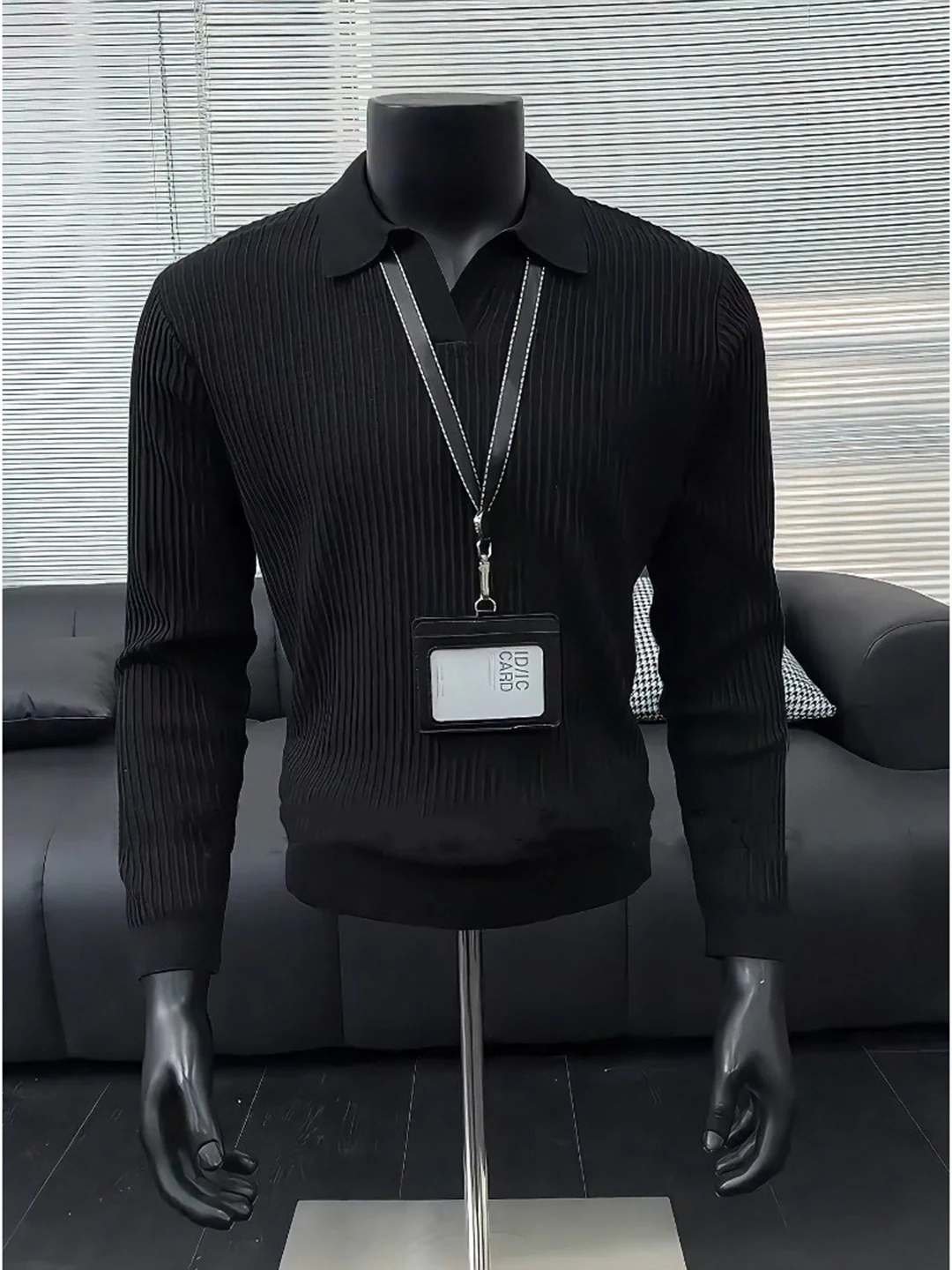 

Мужская трикотажная рубашка Cleanfit в полоску, приталенная, базовый слой, американский стиль, осень-зима, дизайн с изображением чайки, длинный рукав