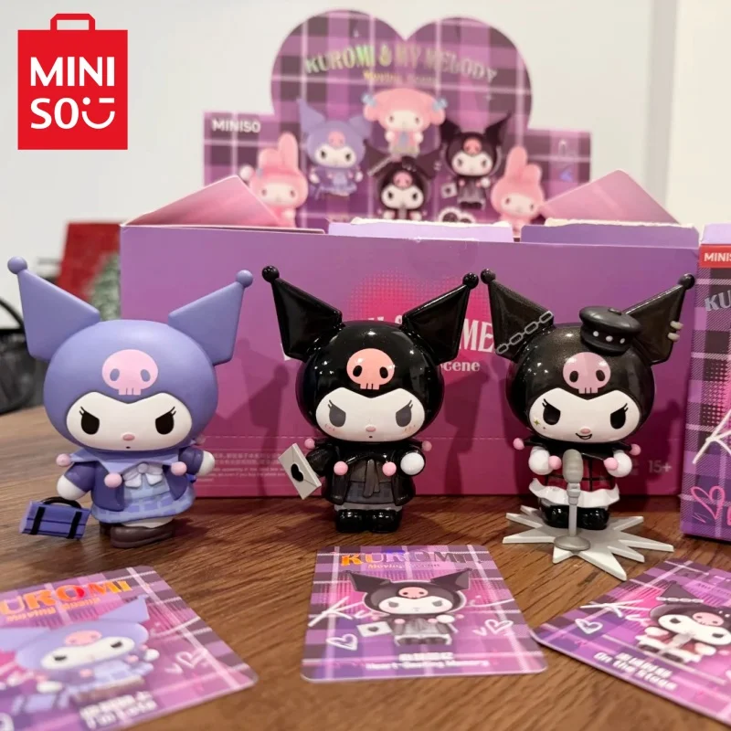 

Sanrio Kuromi And My Melody Moving Scene Series Blind Box Kuromi Melody Action Figure Doll Mystery Surprise Box Girl Toys Gift