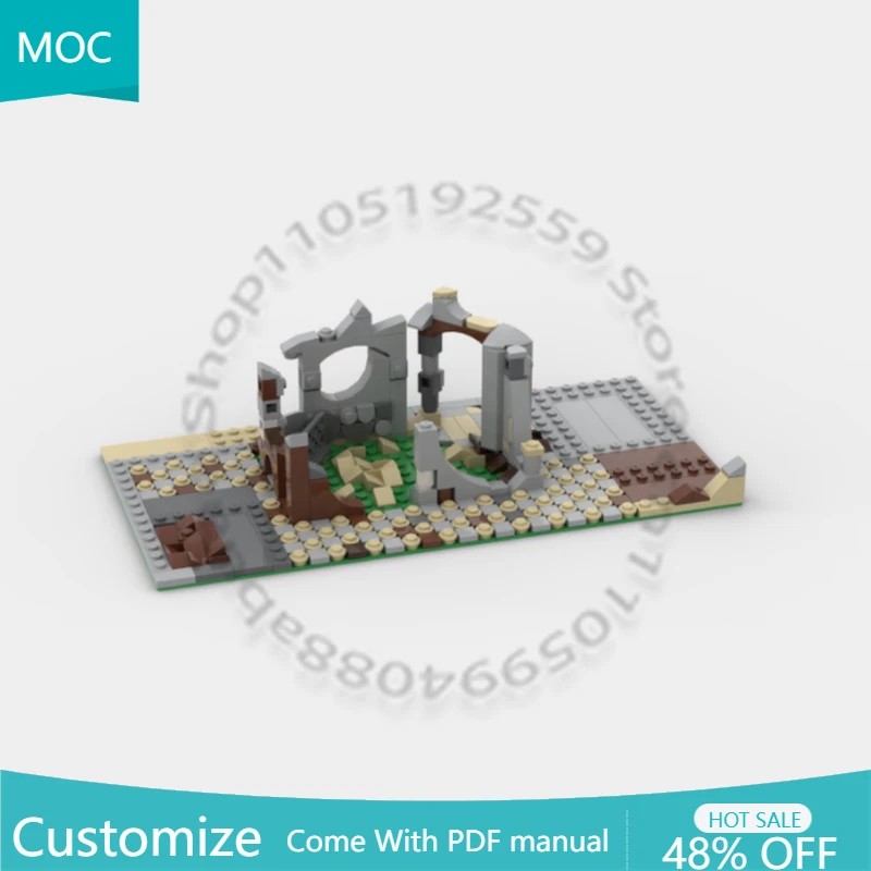 

300 деталей Модульный конструктор «Древние руины» 6 MOC, настраиваемый, развивающий, для самостоятельной сборки, игрушка-подарок