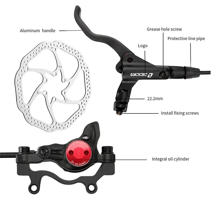 MEROCA Bicycle Brake Mountain Bike Hidraulic Disc Brake Hidraulic MTB DH AM FR Bike Oil Pressure Caliper Clamp Brake 800/1400MM