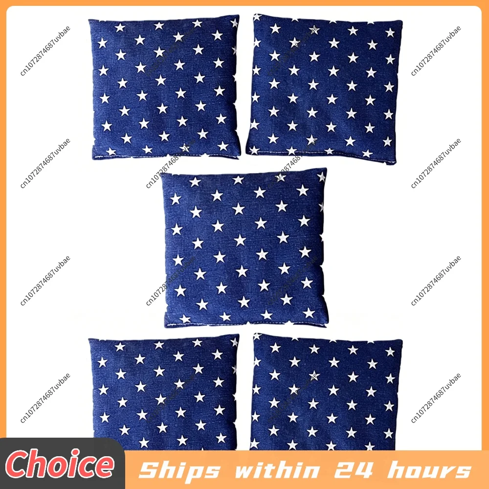 5PCS Cornhole Bags Regulation Size Duck Cloth Double Stiched Corn Hole Bags Waterproof for Tailgating Outdoor Backyard Games Use