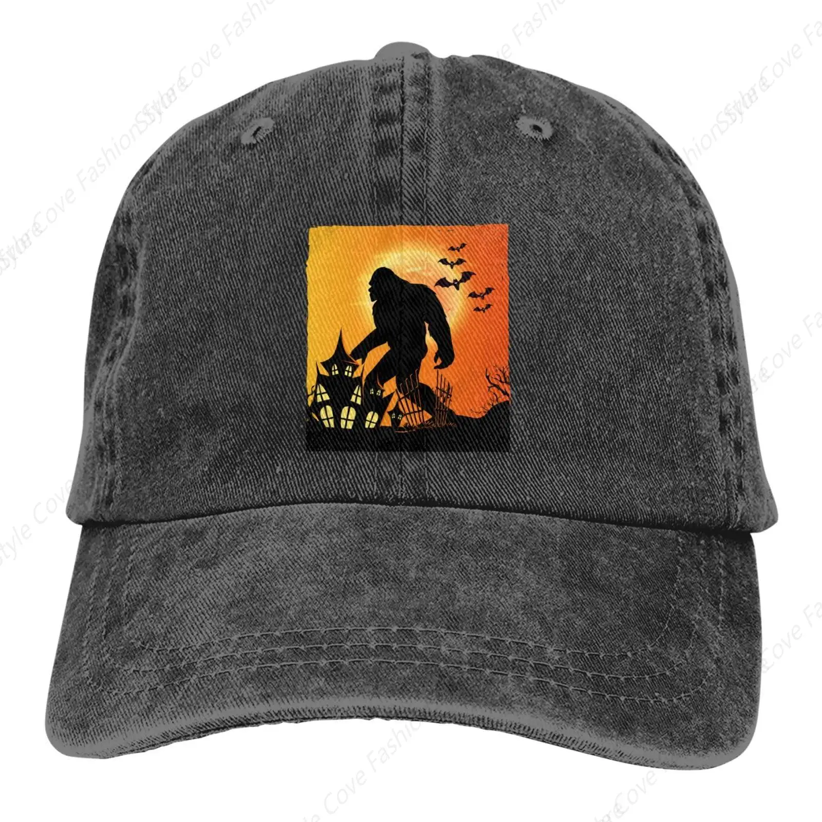 

Halloween Sasquatch Bigfoot Baseball Cap Pure Cotton Cap Men Women Baseball Cap Breathable Hat Outdoor Sports Cap Fishing Cap