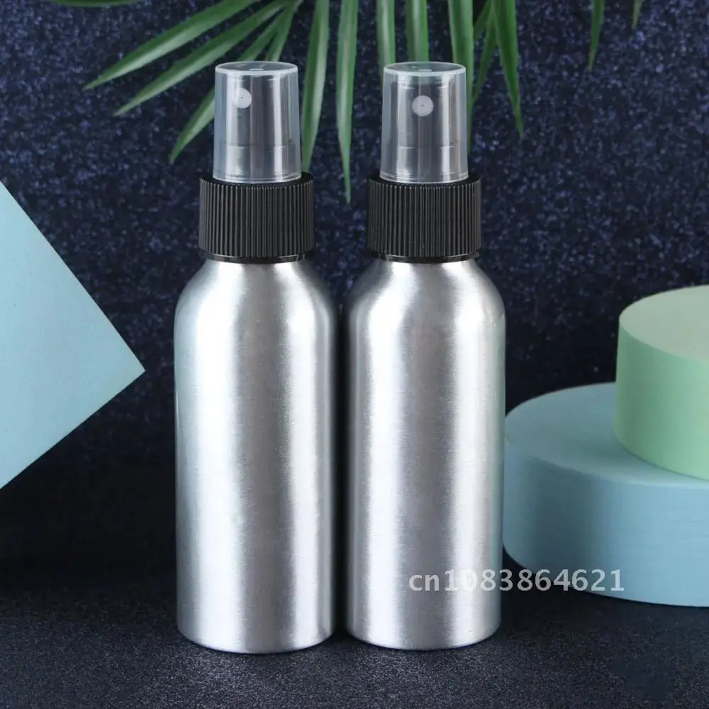 Aluminum Spray Bottle Refillable Perfume Portable Empty Container Travel Cosmetic Sprayer Atomizer Silver