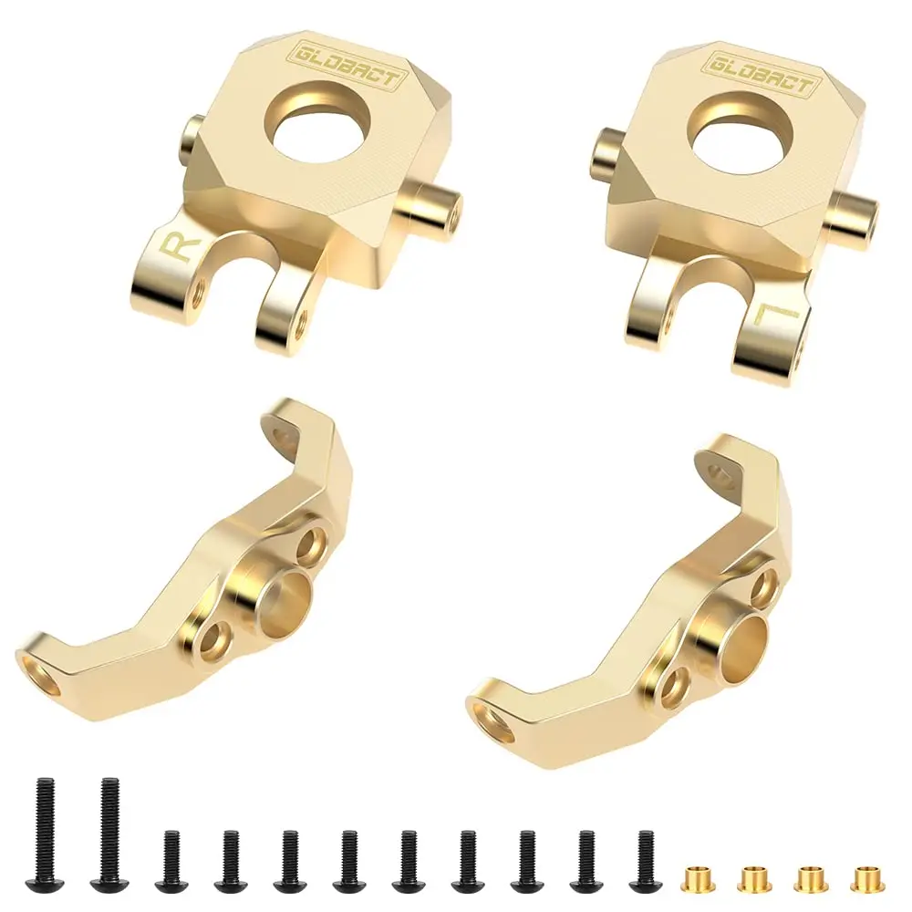 

Brass Front Steering Blocks Knuckle and Caster Blocks C-Hubs 30g Counterweight for 1/18 TRX4M Upgrade Parts RC Crawler