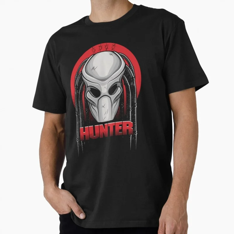 

Retro Horror Sci-Fi Predator Gift T shirt Jungle Hunter Alien Warrior tee 1212 Short Sleeve Graphic Clothes All size Tops S-6XL