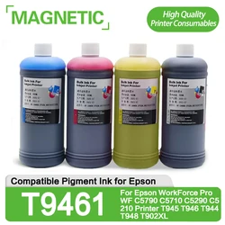 Tinta de pigmento para impresora EPSON WorkForce Pro, 500ML, T9461, T9451, T9441, WF, C5790, C5710, C5290, C5210, T945, T946, T944, T948, T902XL