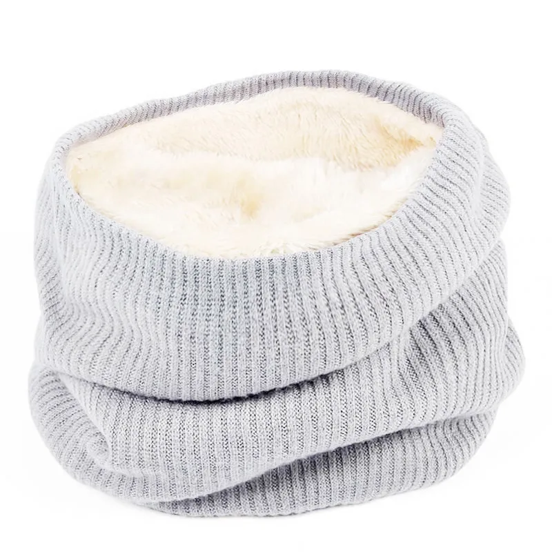 Winter Dicke Warme Ring Schal Männer Frauen Solide Strick Halstuch Outdoor Ski Maske Fleecing Bufanda Schalldämpfer Unisex Hals Schals