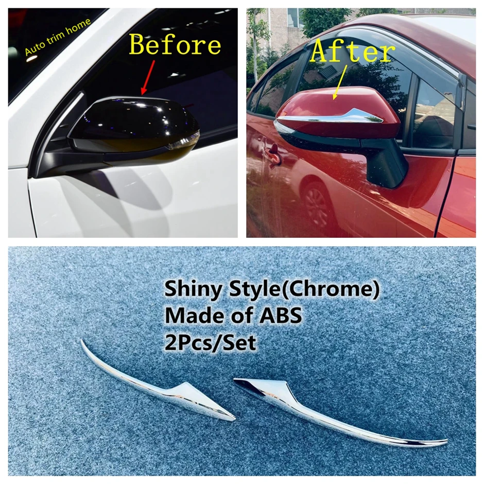 Rearview Mirror Anti-Rub Strips Protector Fit For Toyota Yaris 2020 2021 Car Anti-collision Strip ABS Chrome Exterior Refit Kit