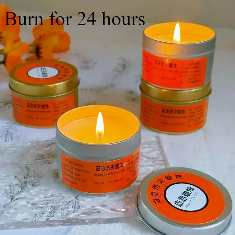 Halloween Candles Long Burning 20PCS Slow Burning Candles 24 Hours Lasting Windproof Outdoor Survival Candle Beeswax Wax Camping