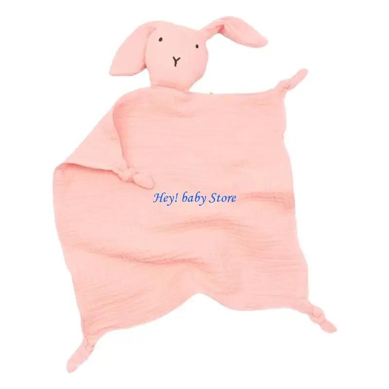 Q1FE Soft Gauze Bibs Rabbit for Doll Appease Towel Comfort Sleeping Cuddling Toy