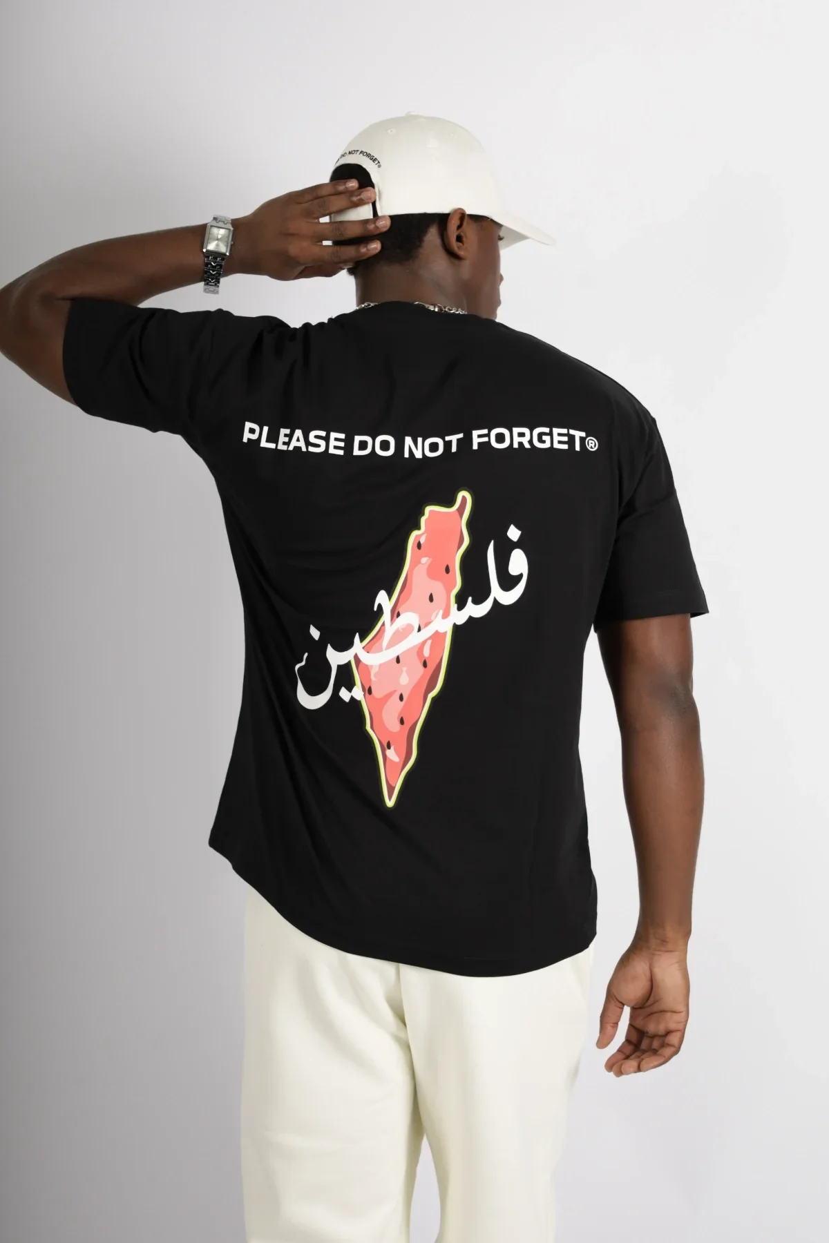 Men's Middle Eastern Inspired Art Graphic T-Shirt 2026 Summer Black Cotton Oversized Streetwear Tee for Cultural Fans
