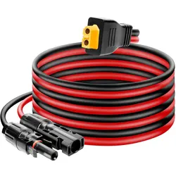 Conector de panel solar a cable de carga solar XT60 para generadores solares ALLPOWERS R600 R1500 R2500 ECOFLOW RIVER y DELTA Series.