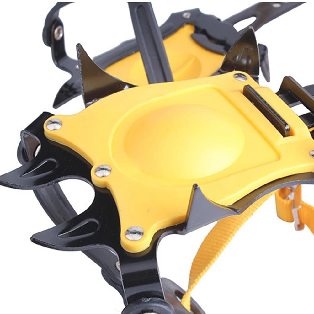 

1 пара альпинистских бутсов из нержавеющей стали, 10 зубьев, снежные ручки, кошки с сумкой для переноски для пеших прогулок, скалолазания, рыбалки, бега