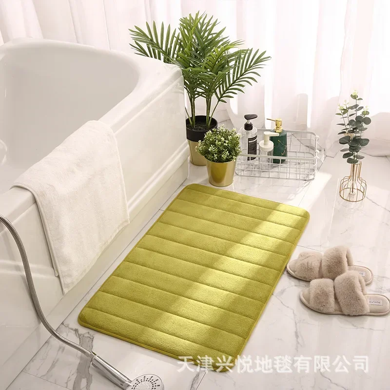 12 Colors Home Bath Mat Super Absorbent Bathroom Carpets Rugs Soft Memory Foam Floor Bedroom Toilet Floor Shower Rug Decor