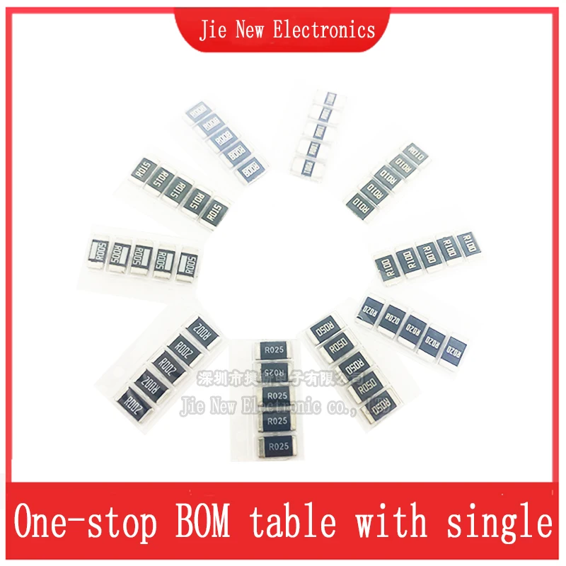 20 SZTUK 2512 SMD 2W 1% Rezystancja rezystora stopowego R001 R002 R005 R008 R010 R040 R050 R060 R070 R100 R120 R150 R200 R250 R300 R500
