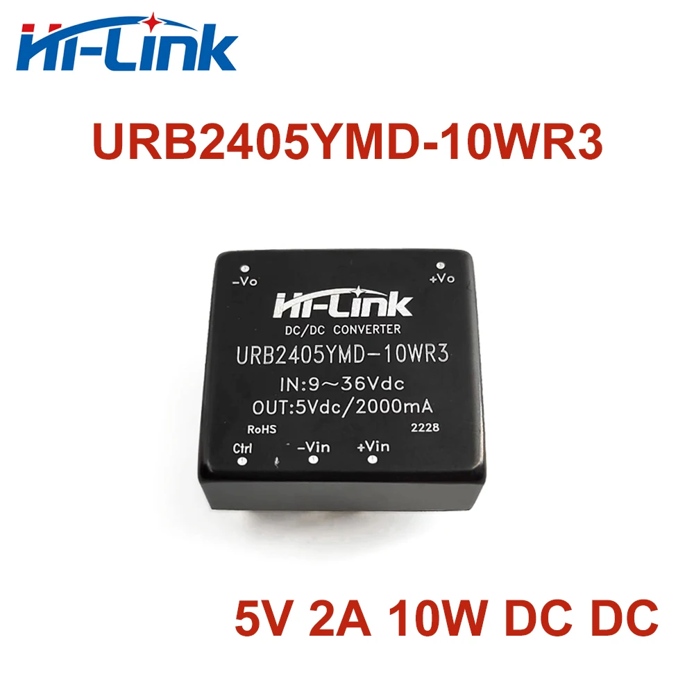 Hi-Link Smart Home 5V 2A 10W URB2405YMD-10WR3 9-36Vdc DC-DC Power Supply Module HLK-10D2405